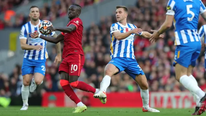 Framed Print : Premier League Clash: Liverpool vs. Brighton and Hove Albion at Anfield (30.10.21) Framed Print : Premier League Clash: Liverpool vs. Brighton and Hove Albion at Anfield (30.10.21)