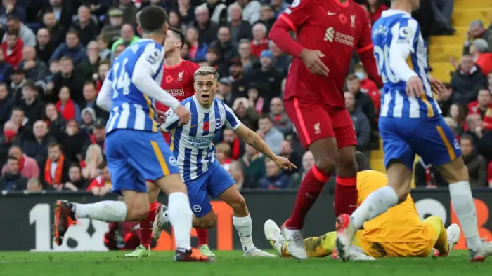 Framed Print : Premier League Clash: Liverpool vs. Brighton and Hove Albion at Anfield (30.10.21)