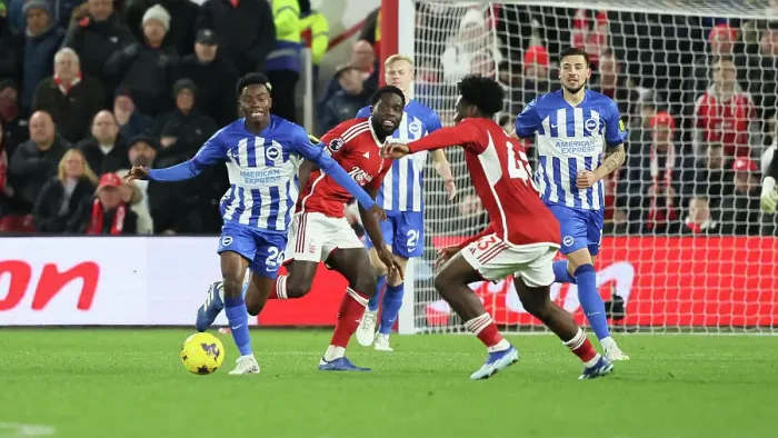 Framed Print : Premier League Clash: Nottingham Forest vs. Brighton and Hove Albion (25NOV23) Framed Print : Premier League Clash: Nottingham Forest vs. Brighton and Hove Albion (25NOV23)