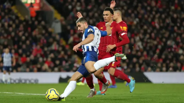 Framed Print : Premier League: Liverpool vs. Brighton and Hove Albion Showdown at Anfield (30NOV19)