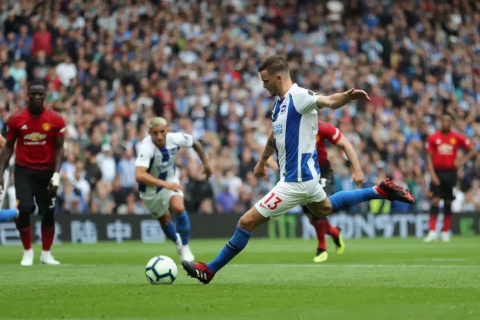 Framed Print : Premier League Showdown: Brighton & Hove Albion vs Manchester United (19th August 2018) - American Express Community Stadium Framed Print : Premier League Showdown: Brighton & Hove Albion vs Manchester United (19th August 2018) - American Express Community Stadium