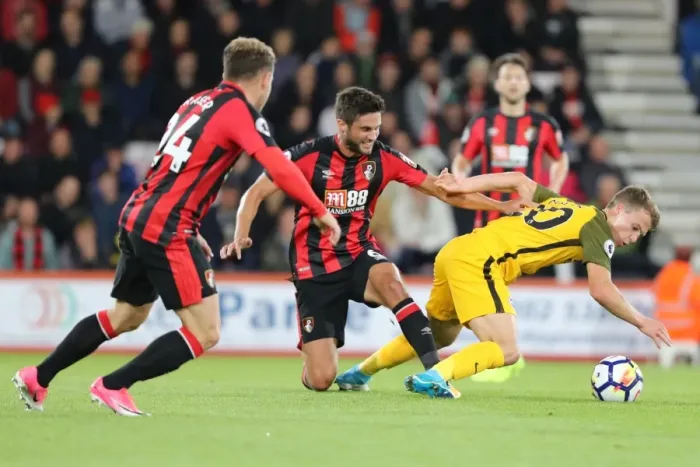 Framed Print : Premier League Showdown: Brighton and Hove Albion vs. AFC Bournemouth at Vitality Stadium (15SEP17) Framed Print : Premier League Showdown: Brighton and Hove Albion vs. AFC Bournemouth at Vitality Stadium (15SEP17)