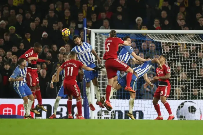 Framed Print : Premier League Showdown: Brighton & Hove Albion vs. Watford at American Express Community Stadium (23DEC17)