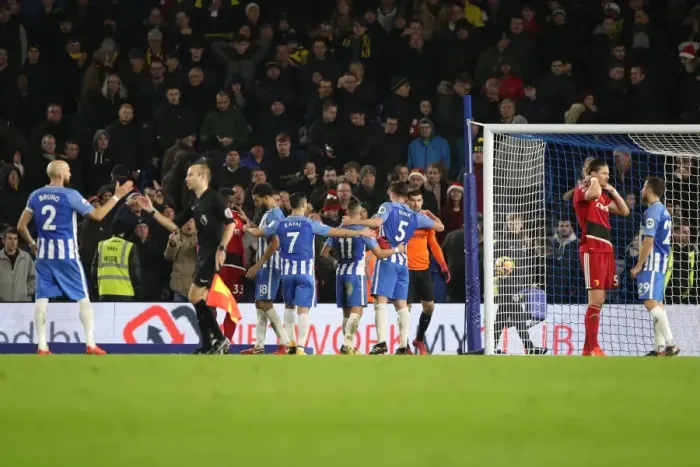 Framed Print : Premier League Showdown: Brighton & Hove Albion vs. Watford at American Express Community Stadium (23DEC17) Framed Print : Premier League Showdown: Brighton & Hove Albion vs. Watford at American Express Community Stadium (23DEC17)