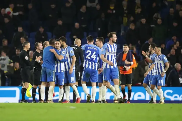 Framed Print : Premier League Showdown: Brighton & Hove Albion vs. Watford at American Express Community Stadium (23DEC17) Framed Print : Premier League Showdown: Brighton & Hove Albion vs. Watford at American Express Community Stadium (23DEC17)