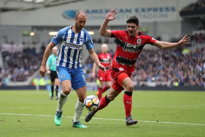 Framed Print : Premier League Showdown: Brighton & Hove Albion vs. Huddersfield Town (07APR18) - American Express Community Stadium Framed Print : Premier League Showdown: Brighton & Hove Albion vs. Huddersfield Town (07APR18) - American Express Community Stadium