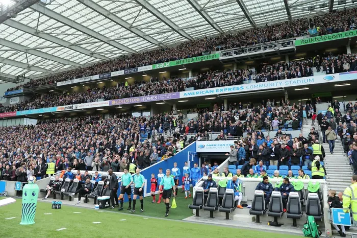 Framed Print : Premier League Showdown: Brighton & Hove Albion vs. Huddersfield Town (07APR18) - American Express Community Stadium Framed Print : Premier League Showdown: Brighton & Hove Albion vs. Huddersfield Town (07APR18) - American Express Community Stadium