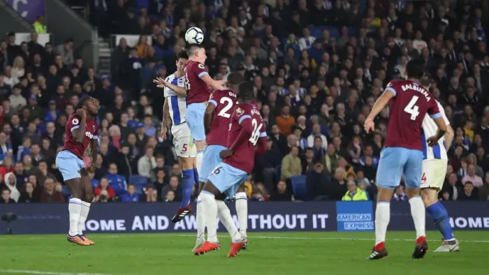 Framed Print : Premier League Showdown: Brighton & Hove Albion vs. West Ham United (5th October 2018, American Express Community Stadium) Framed Print : Premier League Showdown: Brighton & Hove Albion vs. West Ham United (5th October 2018, American Express Community Stadium)