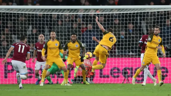 Framed Print : Premier League Showdown: Brighton and Hove Albion vs. West Ham United at The London Stadium (02JAN19) Framed Print : Premier League Showdown: Brighton and Hove Albion vs. West Ham United at The London Stadium (02JAN19)