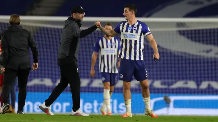Framed Print : Premier League Showdown: Brighton & Hove Albion vs. Liverpool at American Express Community Stadium (July 2020)