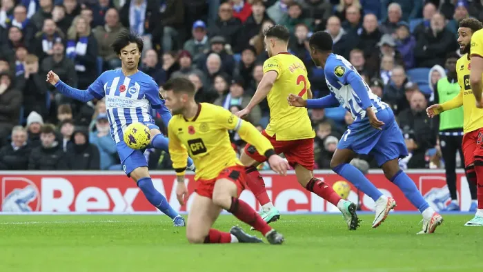 Framed Print : Premier League Showdown: Brighton vs. Sheffield United (12NOV23) - Intense Match Action at American Express Stadium Framed Print : Premier League Showdown: Brighton vs. Sheffield United (12NOV23) - Intense Match Action at American Express Stadium