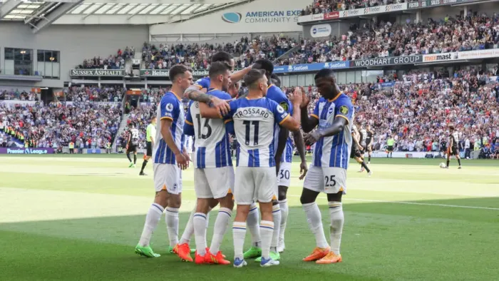Framed Print : Premier League Showdown: Brighton vs Leeds United (27-Aug-22) - American Express Community Stadium Framed Print : Premier League Showdown: Brighton vs Leeds United (27-Aug-22) - American Express Community Stadium
