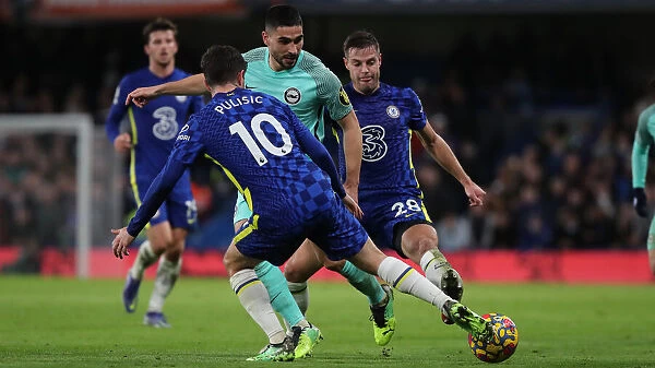 Premier League Showdown: Chelsea vs. Brighton and Hove Albion at Stamford Bridge (29DEC21) - Intense Match Action