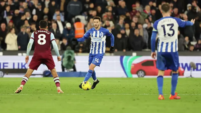 Framed Print : Premier League Showdown: Intense Rivalry Between West Ham United and Brighton & Hove Albion Unfolds on January 2, 2024 Framed Print : Premier League Showdown: Intense Rivalry Between West Ham United and Brighton & Hove Albion Unfolds on January 2, 2024