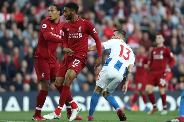 Framed Print : Premier League Showdown: Liverpool vs. Brighton and Hove Albion at Anfield (25AUG18) Framed Print : Premier League Showdown: Liverpool vs. Brighton and Hove Albion at Anfield (25AUG18)