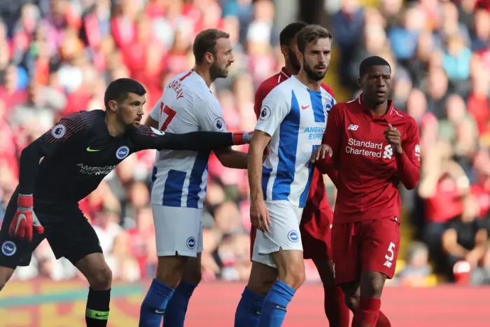 Framed Print : Premier League Showdown: Liverpool vs. Brighton and Hove Albion at Anfield (25AUG18) Framed Print : Premier League Showdown: Liverpool vs. Brighton and Hove Albion at Anfield (25AUG18)