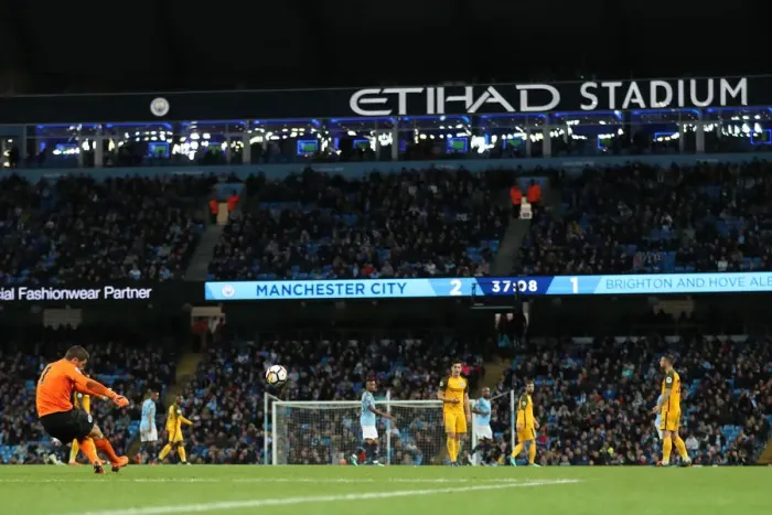 Framed Print : Premier League Showdown: Manchester City vs. Brighton and Hove Albion (09MAY18) Framed Print : Premier League Showdown: Manchester City vs. Brighton and Hove Albion (09MAY18)