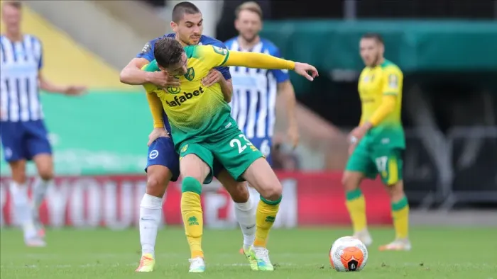 Framed Print : Premier League Showdown: Norwich City vs. Brighton & Hove Albion at Carrow Road (04JUL20) Framed Print : Premier League Showdown: Norwich City vs. Brighton & Hove Albion at Carrow Road (04JUL20)