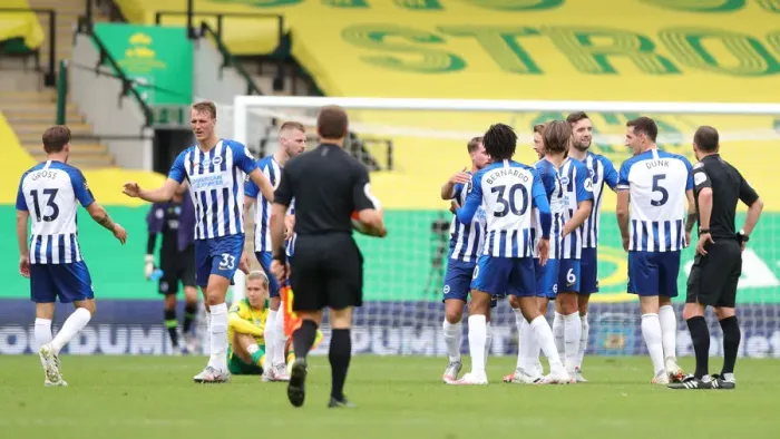 Framed Print : Premier League Showdown: Norwich City vs. Brighton & Hove Albion at Carrow Road (04JUL20) Framed Print : Premier League Showdown: Norwich City vs. Brighton & Hove Albion at Carrow Road (04JUL20)