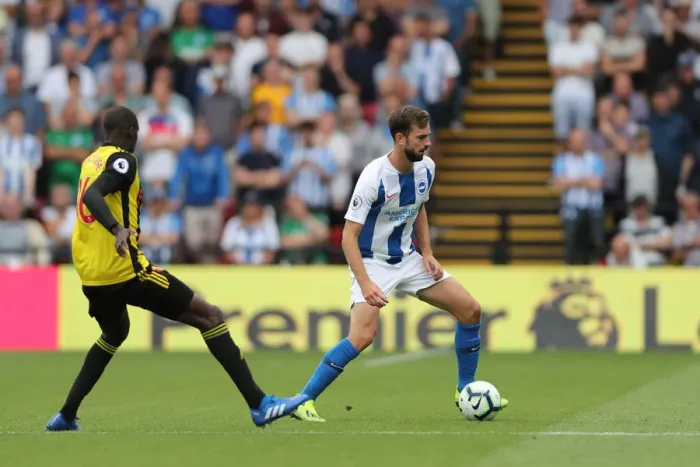 Framed Print : Premier League Showdown: Watford vs. Brighton and Hove Albion at Vicarage Road (11AUG18)