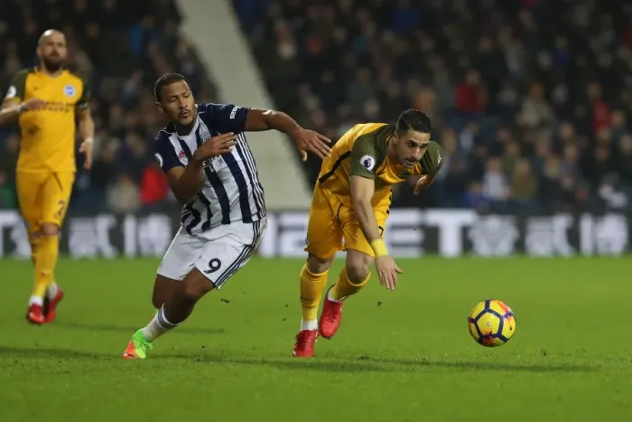 Framed Print : Premier League Showdown: West Bromwich Albion vs. Brighton and Hove Albion at The Hawthorns (13Jan18)