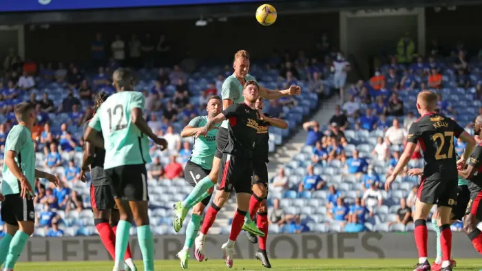 Framed Print : Rangers vs. Brighton and Hove Albion: Pre-Season Clash at Ibrox Stadium - Match Highlights (24JUL21)