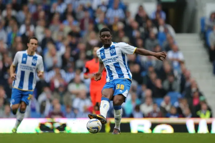 Framed Print : Rohan Ince in Action: Brighton & Hove Albion vs Bolton Wanderers, Spanish Day (September 21, 2013) Framed Print : Rohan Ince in Action: Brighton & Hove Albion vs Bolton Wanderers, Spanish Day (September 21, 2013)