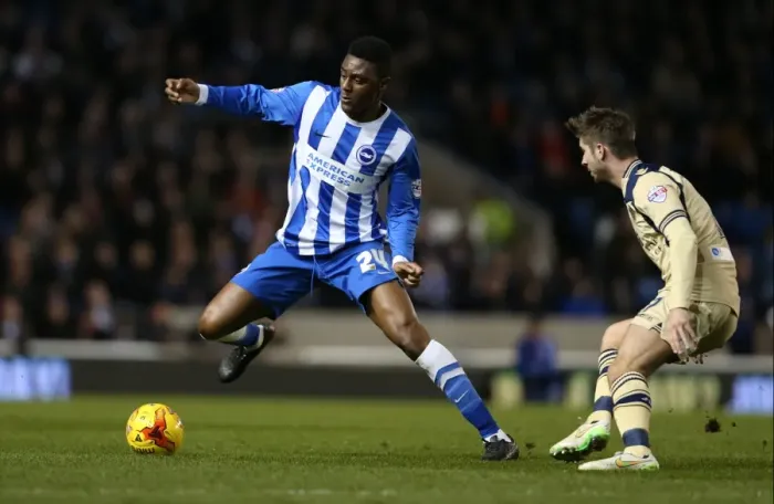 Framed Print : Rohan Ince in Action: Brighton & Hove Albion vs Leeds United, 24 February 2015 Framed Print : Rohan Ince in Action: Brighton & Hove Albion vs Leeds United, 24 February 2015