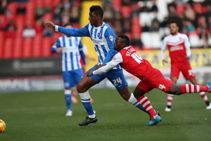 Framed Print : Rohan Ince in Action: Charlton Athletic vs Brighton & Hove Albion (10 January 2015) Framed Print : Rohan Ince in Action: Charlton Athletic vs Brighton & Hove Albion (10 January 2015)