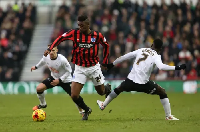 Framed Print : Rohan Ince in Action: Derby County vs. Brighton & Hove Albion (6th December 2014) Framed Print : Rohan Ince in Action: Derby County vs. Brighton & Hove Albion (6th December 2014)