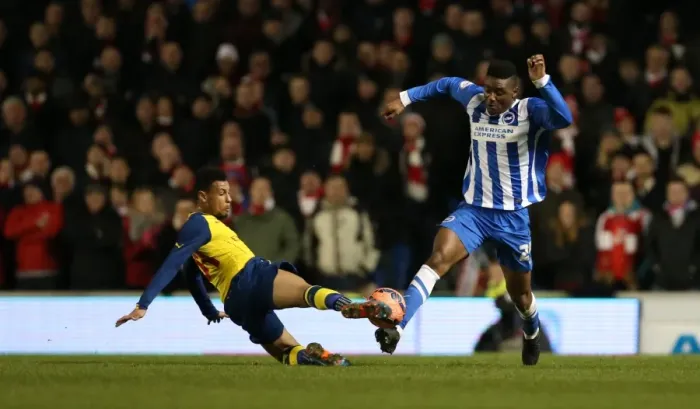 Framed Print : Rohan Ince in FA Cup Action: Brighton & Hove Albion vs. Arsenal (25Jan15) Framed Print : Rohan Ince in FA Cup Action: Brighton & Hove Albion vs. Arsenal (25Jan15)