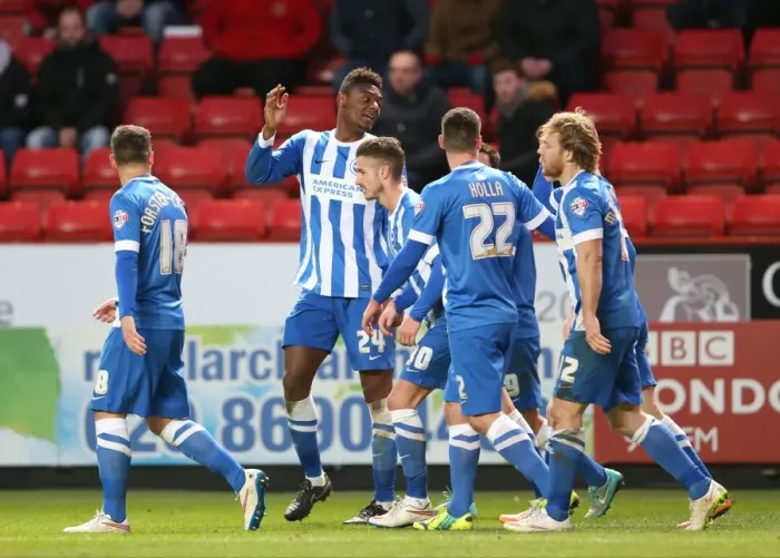 Framed Print : Rohan Ince Scores the Opener: Brighton and Hove Albion Lead Charlton Athletic at The Valley (January 10, 2015) Framed Print : Rohan Ince Scores the Opener: Brighton and Hove Albion Lead Charlton Athletic at The Valley (January 10, 2015)