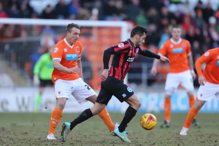 Framed Print : Sam Baldock in Action: Blackpool vs. Brighton & Hove Albion, Sky Bet Championship (31st January 2015) Framed Print : Sam Baldock in Action: Blackpool vs. Brighton & Hove Albion, Sky Bet Championship (31st January 2015)