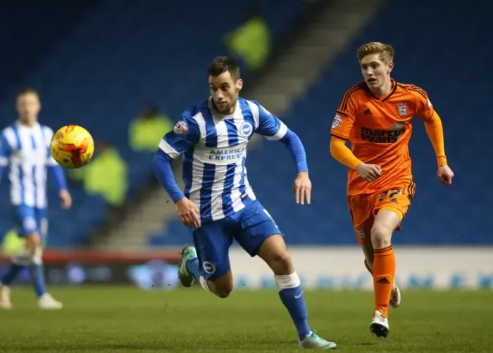 Framed Print : Sam Baldock in Action: Brighton & Hove Albion vs Ipswich Town (January 2015) Framed Print : Sam Baldock in Action: Brighton & Hove Albion vs Ipswich Town (January 2015)