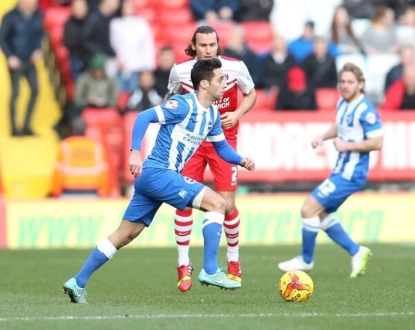Sam Baldock Scores the Game-Winning Goal for Brighton and Hove Albion against Charlton Athletic in Sky Bet Championship Clash, The Valley (January 10, 2015)