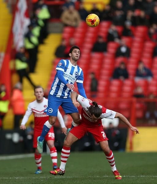Sam Baldock Scores the Game-Winning Goal for Brighton and Hove Albion against Charlton Athletic, The Valley, January 10, 2015