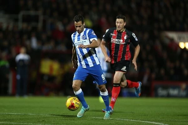 Sam Baldock Scores the Winning Goal for Brighton and Hove Albion against Bournemouth in SkyBet Championship (November 2014)