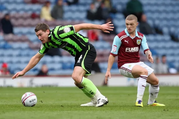 Framed Print : Sam Vokes in Action: Burnley vs. Brighton & Hove Albion, Npower Championship, April 6, 2012 Framed Print : Sam Vokes in Action: Burnley vs. Brighton & Hove Albion, Npower Championship, April 6, 2012