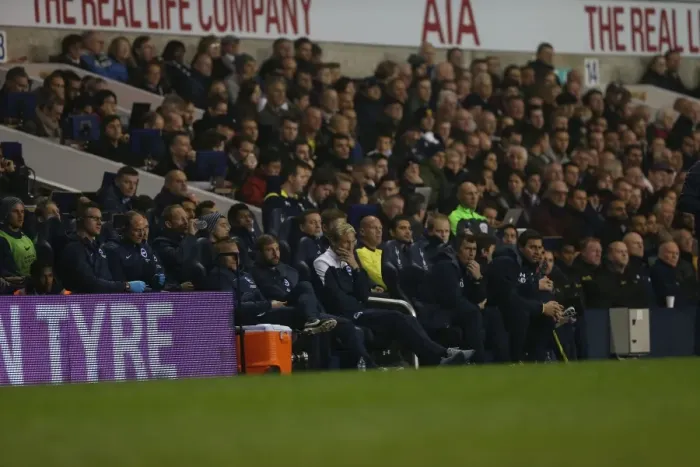 Framed Print : Sami Hyypia and Brighton Bench During Tottenham vs. Brighton Capital One Cup Match, 29th October 2014 Framed Print : Sami Hyypia and Brighton Bench During Tottenham vs. Brighton Capital One Cup Match, 29th October 2014