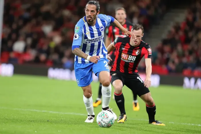 Framed Print : Schelotto in Action: Brighton vs. Bournemouth, EFL Cup 2017 Framed Print : Schelotto in Action: Brighton vs. Bournemouth, EFL Cup 2017