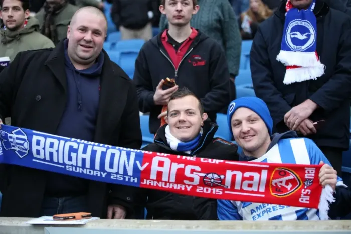 Framed Print : Sea of Passionate Brighton & Hove Albion Fans vs. Arsenal in FA Cup Showdown (25Jan15) Framed Print : Sea of Passionate Brighton & Hove Albion Fans vs. Arsenal in FA Cup Showdown (25Jan15)