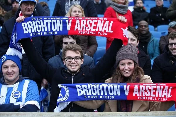 Sea of Passionate Fans: Brighton & Hove Albion vs Arsenal FA Cup Showdown (25Jan15)