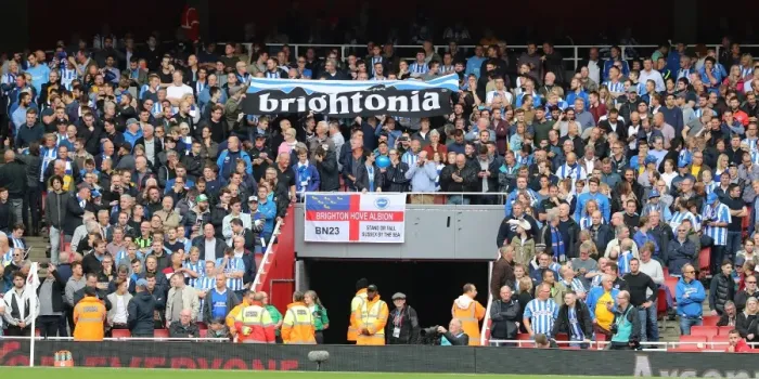 Framed Print : Sea of Seagulls: Brighton Fans at the Emirates (01OCT17) Framed Print : Sea of Seagulls: Brighton Fans at the Emirates (01OCT17)