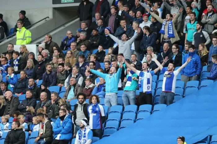 Framed Print : Sea of Supporters: Brighton & Hove Albion vs. Blackburn Rovers at the American Express Community Stadium (November 2014) Framed Print : Sea of Supporters: Brighton & Hove Albion vs. Blackburn Rovers at the American Express Community Stadium (November 2014)