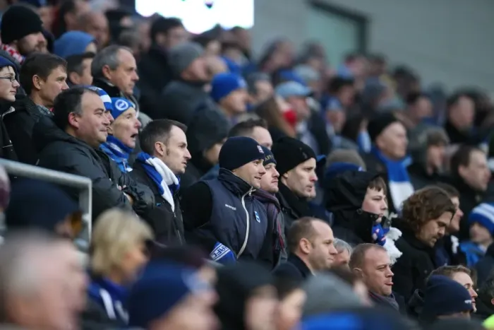 Framed Print : Sea of Supporters: Brighton & Hove Albion vs. Nottingham Forest at the American Express Community Stadium (7th February 2015) Framed Print : Sea of Supporters: Brighton & Hove Albion vs. Nottingham Forest at the American Express Community Stadium (7th February 2015)