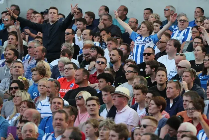 Framed Print : Sea of Supporters: Brighton and Hove Albion vs Atletico de Madrid at the American Express Community Stadium (06AUG17) Framed Print : Sea of Supporters: Brighton and Hove Albion vs Atletico de Madrid at the American Express Community Stadium (06AUG17)