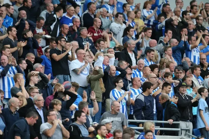 Framed Print : Seafront Sea of Seagulls: Brighton & Hove Albion Fans in Full Force against Middlesbrough (18OCT14) Framed Print : Seafront Sea of Seagulls: Brighton & Hove Albion Fans in Full Force against Middlesbrough (18OCT14)