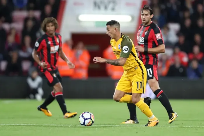 Framed Print : September Showdown: Premier League Clash between AFC Bournemouth and Brighton & Hove Albion (15SEP17)