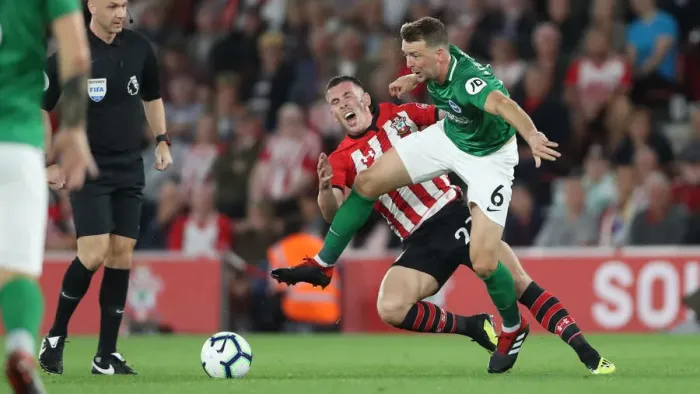 Framed Print : September Showdown: Premier League Clash between Southampton and Brighton & Hove Albion (17SEP18)
