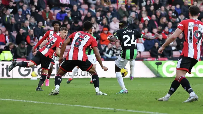 Framed Print : Sheffield United v Brighton and Hove Albion Premier League 18FEB24